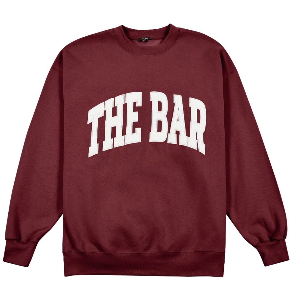 The—-Bar Varsity maroon sweatshirt